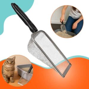 Pá Coletora Areia de Gato Aço Inox Resistente