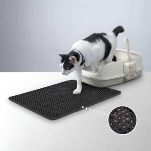 Tapete Higiênico Gato Coletor Caixa De Areia Preto Tam G
