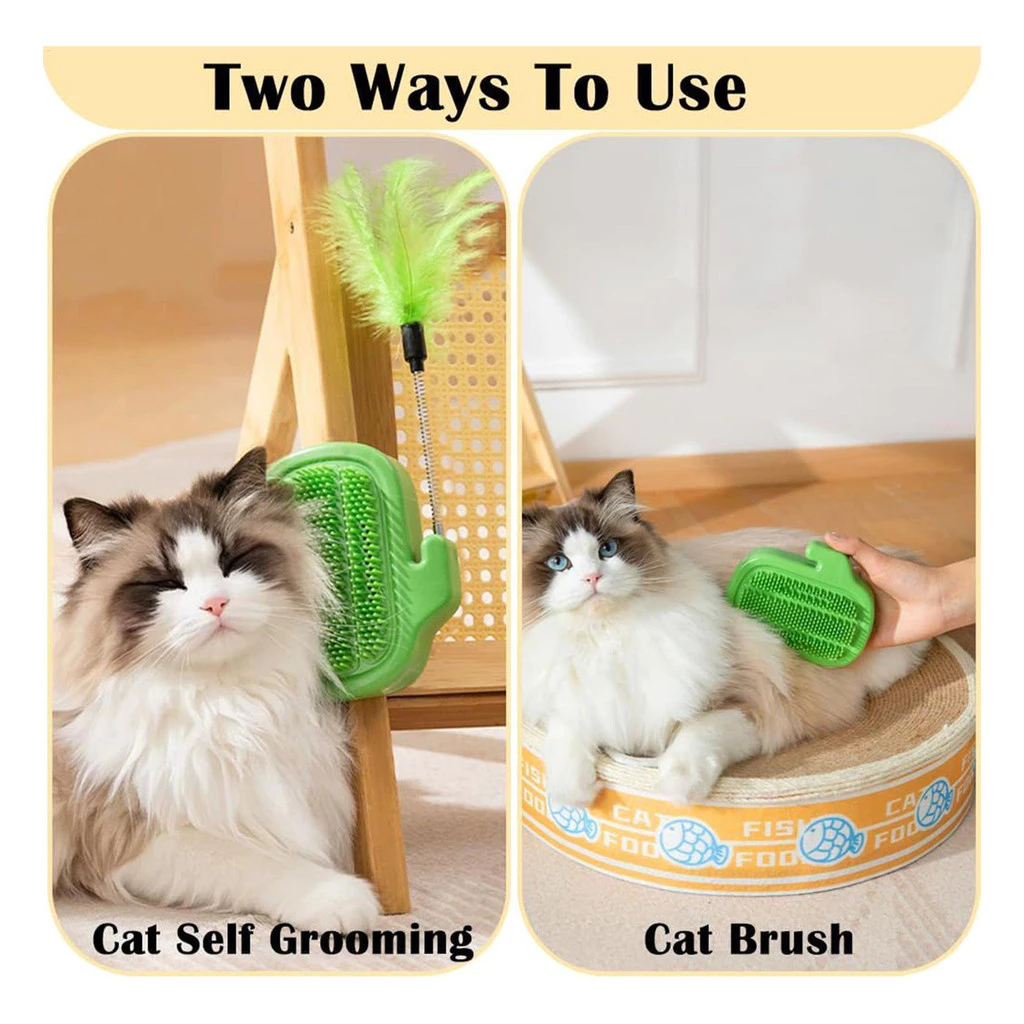 Arranhador De Canto Cacto Para Gatos Conjunto Com 2 Peças(PENA E CATNIP) - Image 3