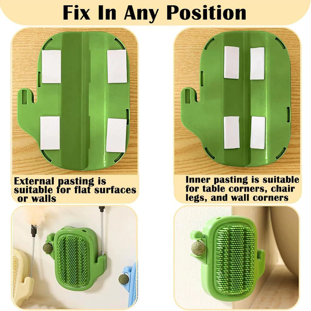 Arranhador De Canto Cacto Para Gatos Conjunto Com 2 Peças(PENA E CATNIP) - Image 5