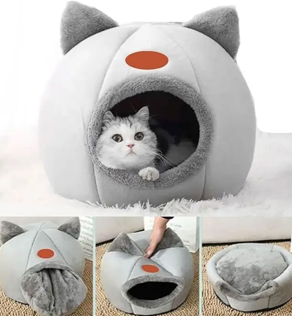 Casinha Cama Iglu Toca Tenda Cabana Para Gato Cachorro Pet G - Image 3