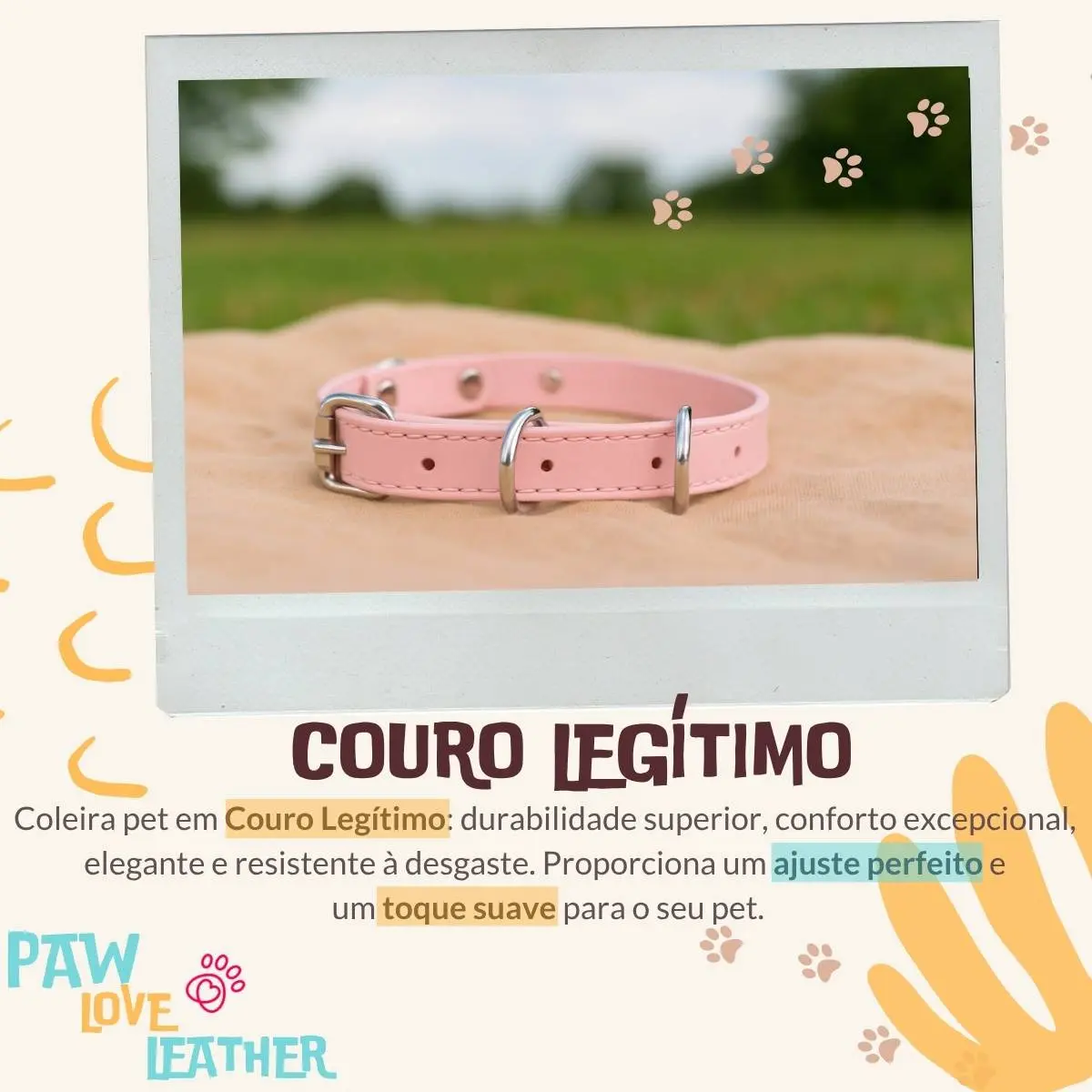 Coleira Gato Couro Legítimo Gatinha Gata Femea Fofa Linda - Image 6