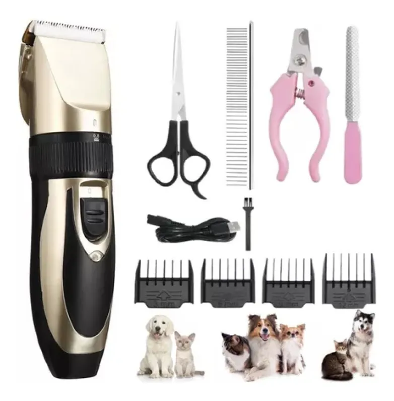 Máquina De Tosa Pet Silenciosa Cães Gatos Sem Fio Profissional