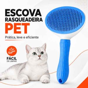 Escova Removedora Rasqueadeira Tira Pelos Mortos - Pet, Animais, Gato - Nybc